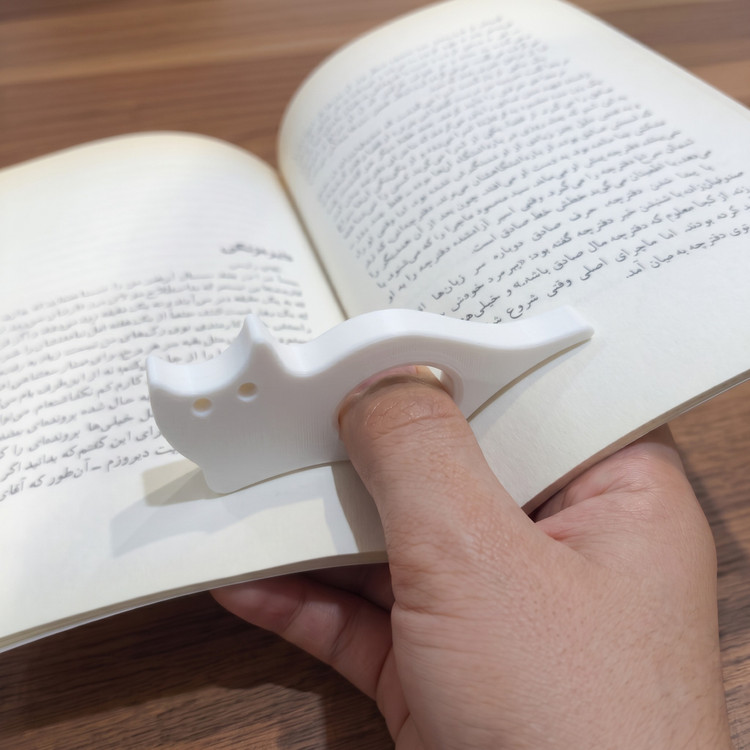 نگهدارنده صفحه کتاب انگشتی مدل گربه کد 1107