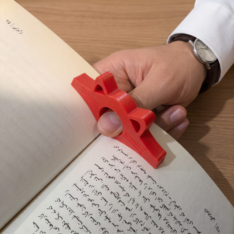 نگهدارنده صفحه کتاب انگشتی مدل گربه سیبیل دار کد 1108