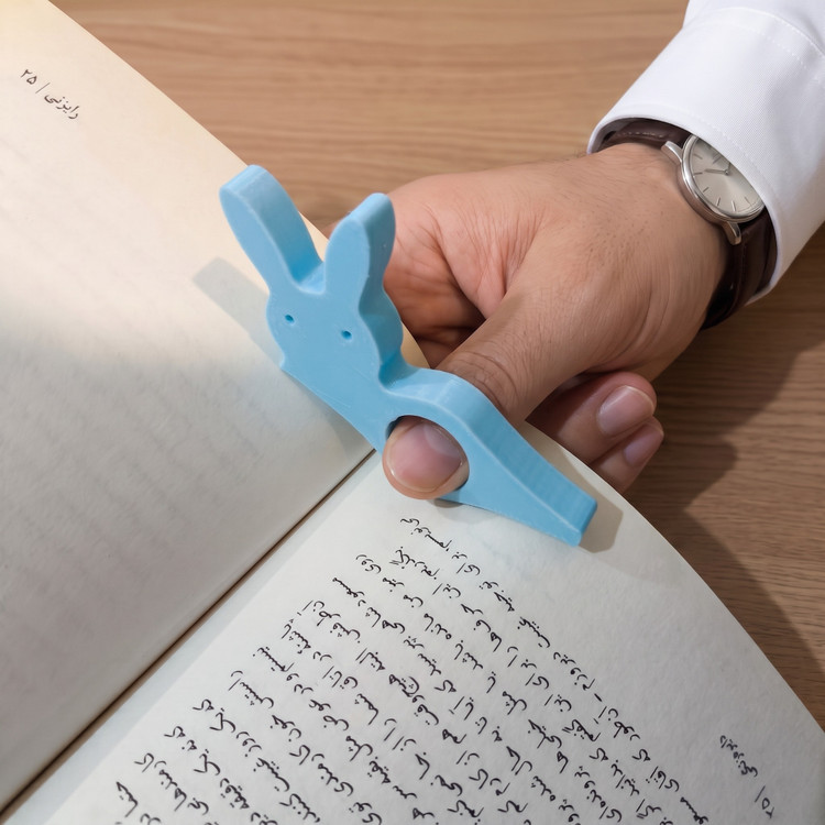 نگهدارنده صفحه کتاب انگشتی مدل خرگوش کد 1101